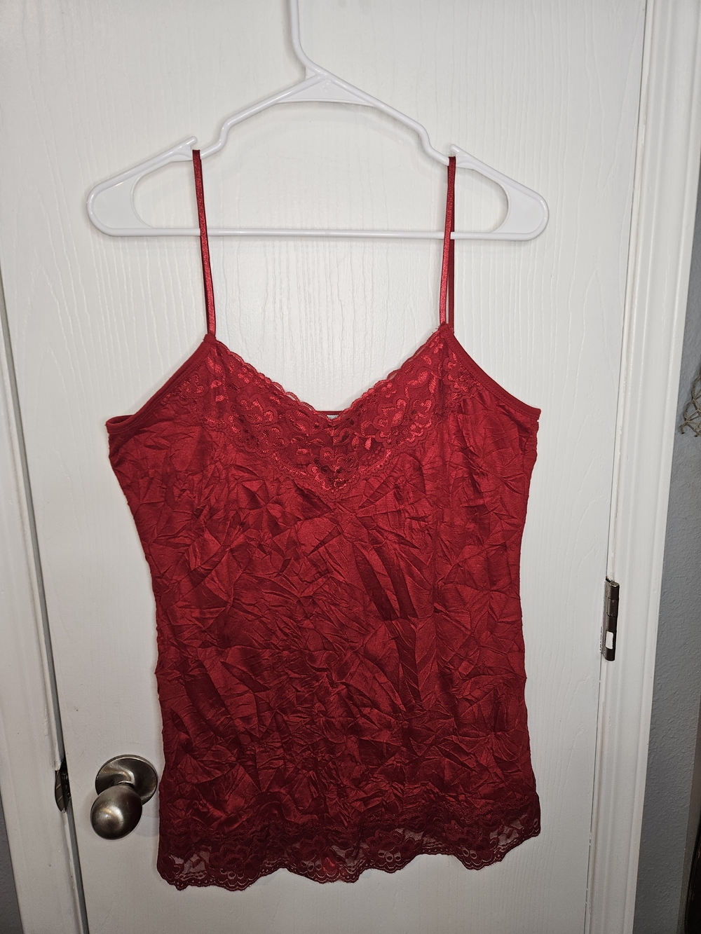 Maurices Red Lace-Trim Camisole Tank Top